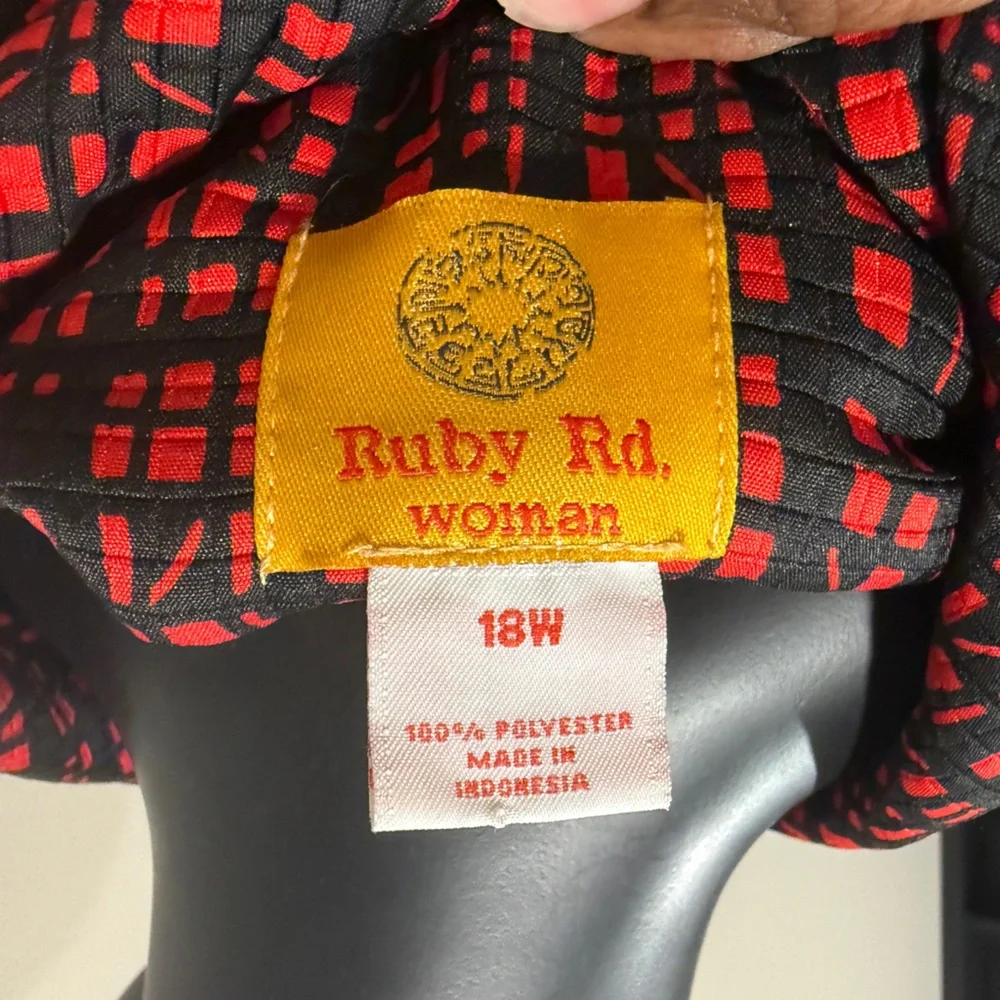 Ruby Rd. Red and Black Checkered Jacket - Picture 4 of 5